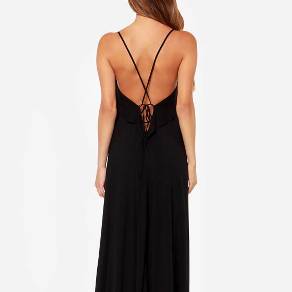 ISO Lilia silent lagoon maxi dress in black